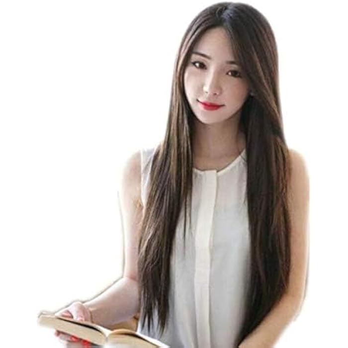 DILLARDS Haircut In The Wig Hairdressing Artifact Fake Hair European And American Long Straight Hair - Image 2